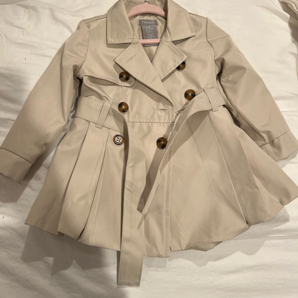 Kids Beige Trench Coat